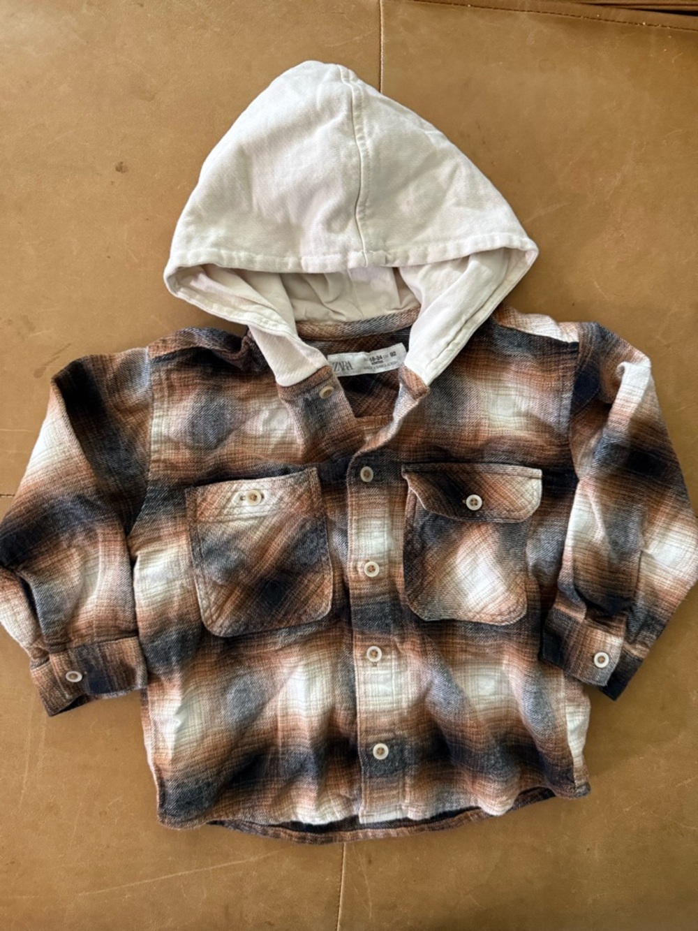 Zara Hooded Flannel 18-24M